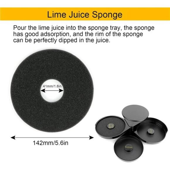 3 Tier Cocktail Glass Rimmer Bartender Salt Sugar Tool for Margaritas Drinks - Picture 6 of 7